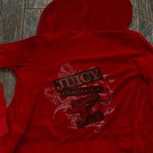 JUICY COUTURE VELOUR ZIP UP HOODIE